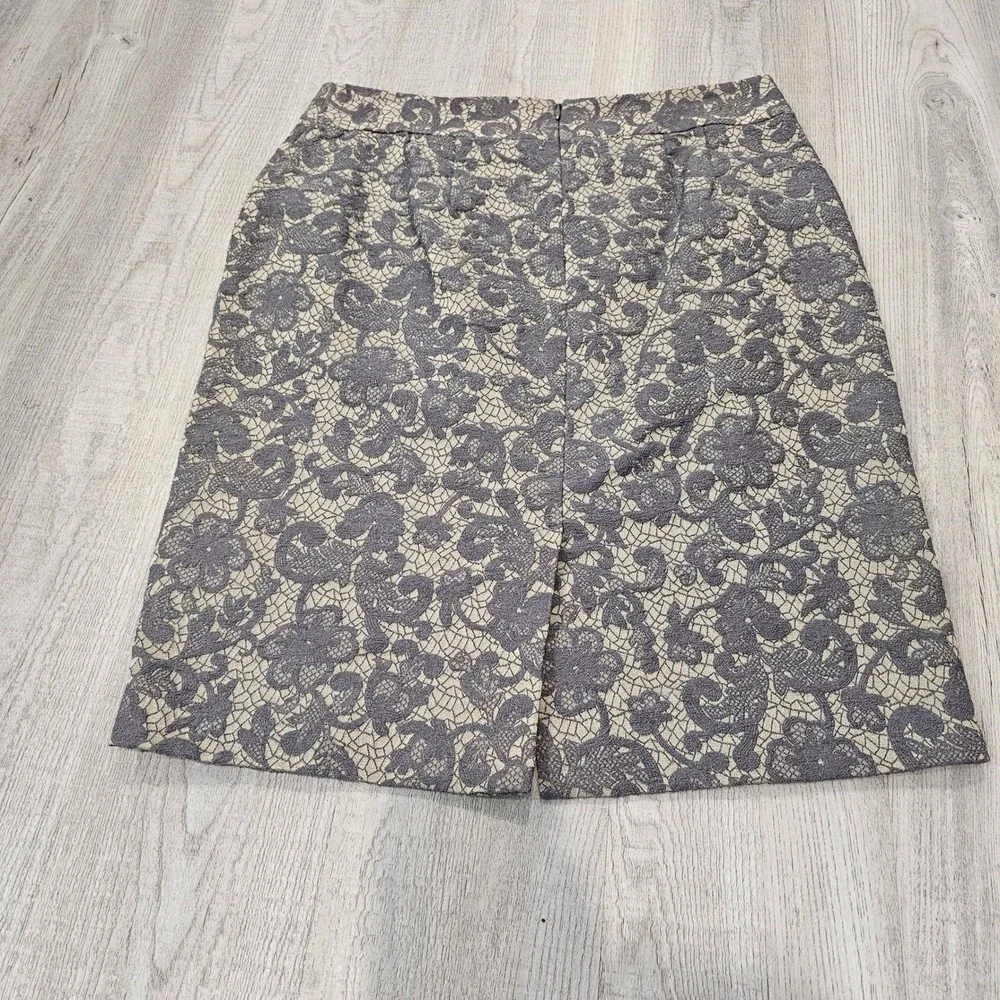 Banana Republic Gray‎ Floral Lace Skirt Size 8
